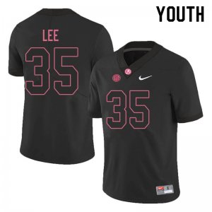 NCAA Youth Alabama Crimson Tide #35 Shane Lee Stitched College 2019 Nike Authentic Black Football Jersey MN17V10QE